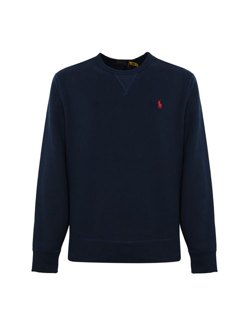 Felpa con logo in cotone navy POLO RALPH LAUREN | 710 766772003